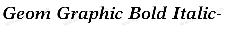 Geom Graphic Bold Italic字体转换